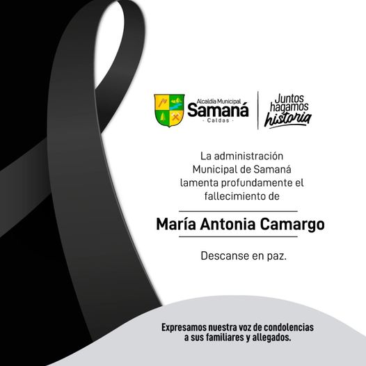 Deceso de: MAR�A ANTONIA CAMARGO VALDERRAMA