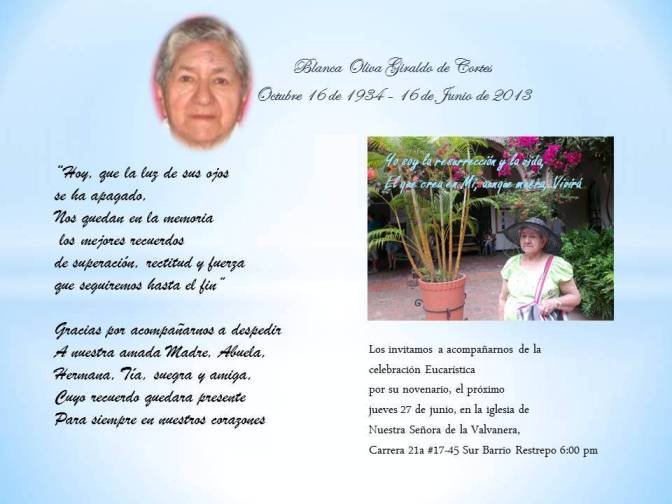 BLANCA OLIVA GIRALDO DE CORTES
