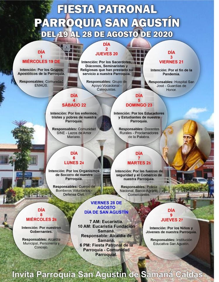 NOVENAS EN HONOR A NUESTRO SANTO PATRONO SAN AGUST�N 
