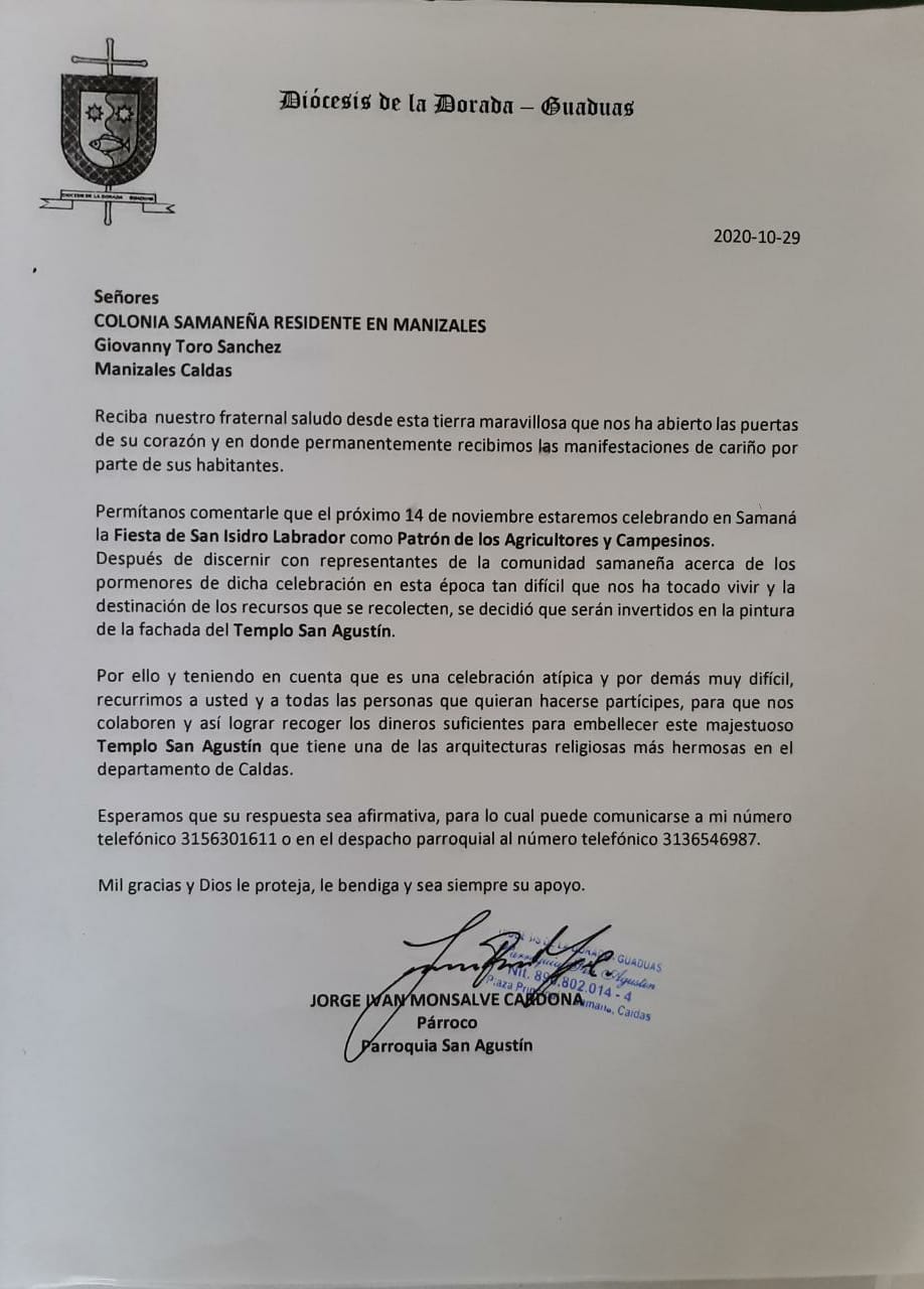 Evento: HOMENAJE SAN ISIDRO LABRADOR  - PATRONO DE LOS AGRICULTORES - PRO PINTURA FACHADA IGLESIA