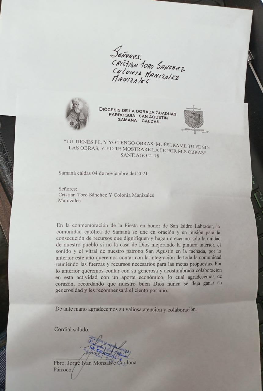 Evento: HOMENAJE SAN ISIDRO LABRADOR  - PATRONO DE LOS AGRICULTORES - PRO MEJORAS IGLESIA